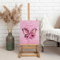 Faith Hope Love Butterfly Ribbon Personalised Canvas Wall Art