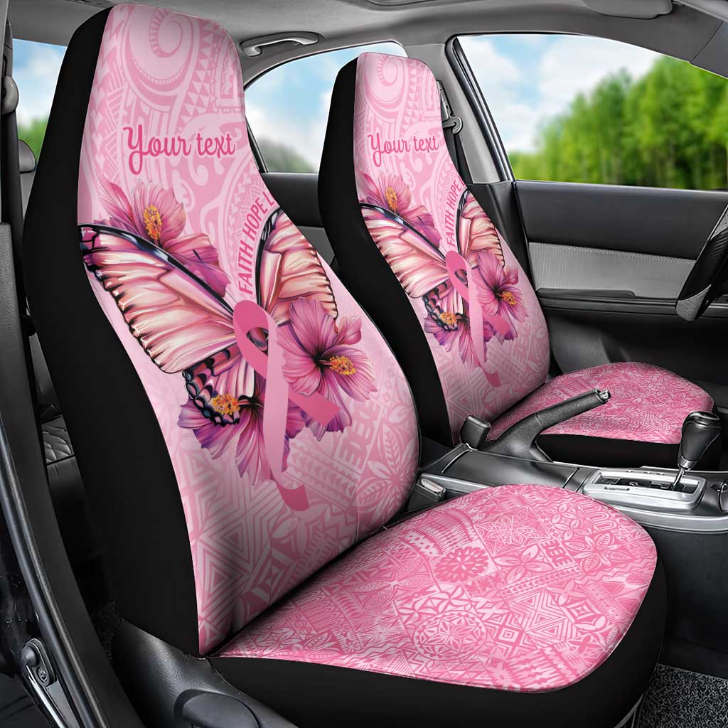 Faith Hope Love Butterfly Ribbon Personalised Car Seat Cover LT9 - Polynesian Pride