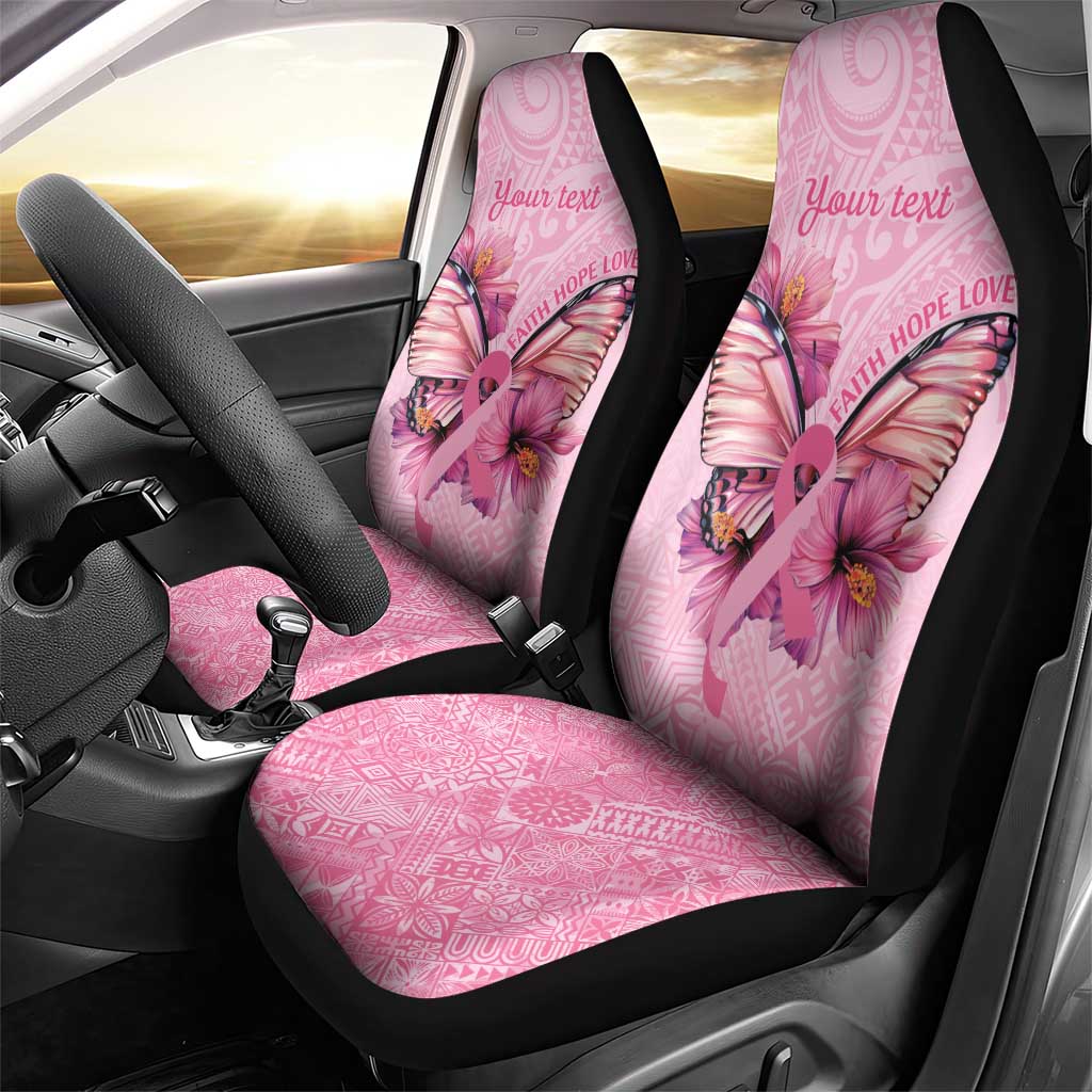 Faith Hope Love Butterfly Ribbon Personalised Car Seat Cover LT9 - Polynesian Pride