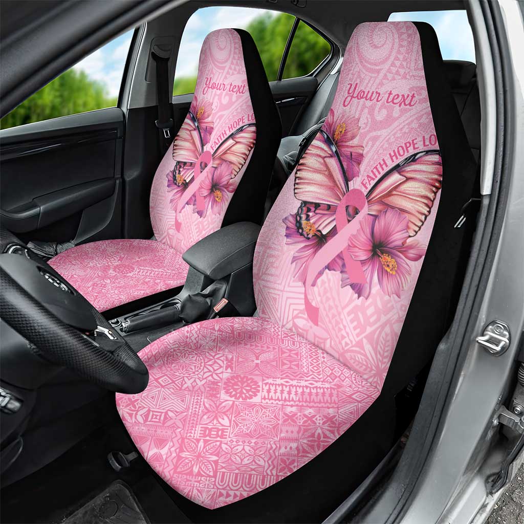 Faith Hope Love Butterfly Ribbon Personalised Car Seat Cover LT9 - Polynesian Pride