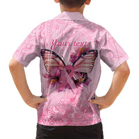 Faith Hope Love Butterfly Ribbon Personalised Family Matching Tank Maxi Dress and Hawaiian Shirt LT9 - Polynesian Pride