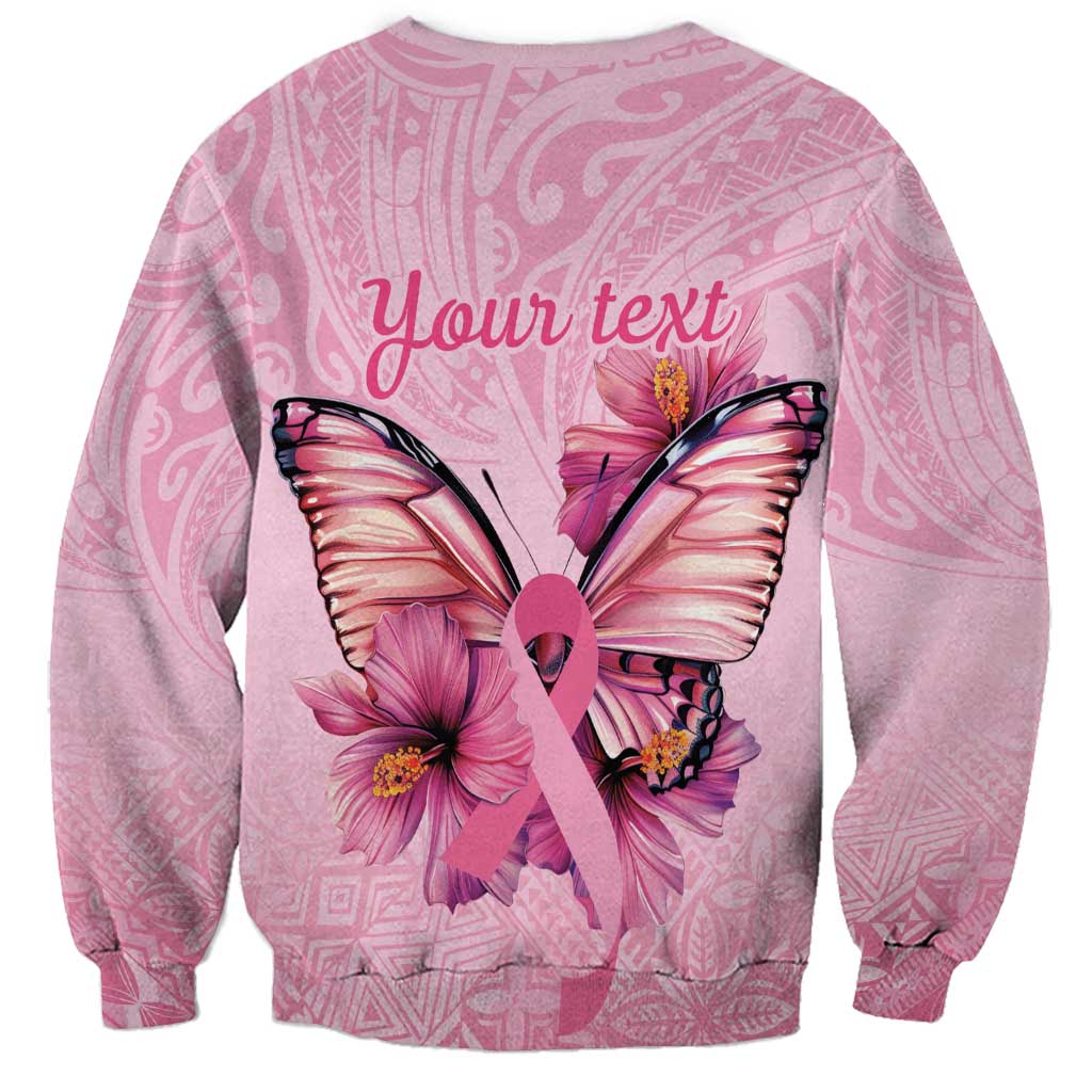 Faith Hope Love Butterfly Ribbon Personalised Sweatshirt