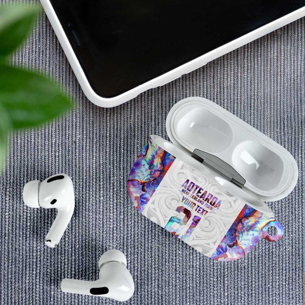 Custom New Zealand Aotearoa AirPods Case Pink Maori Paua Shell Indigenous LT9 - Polynesian Pride