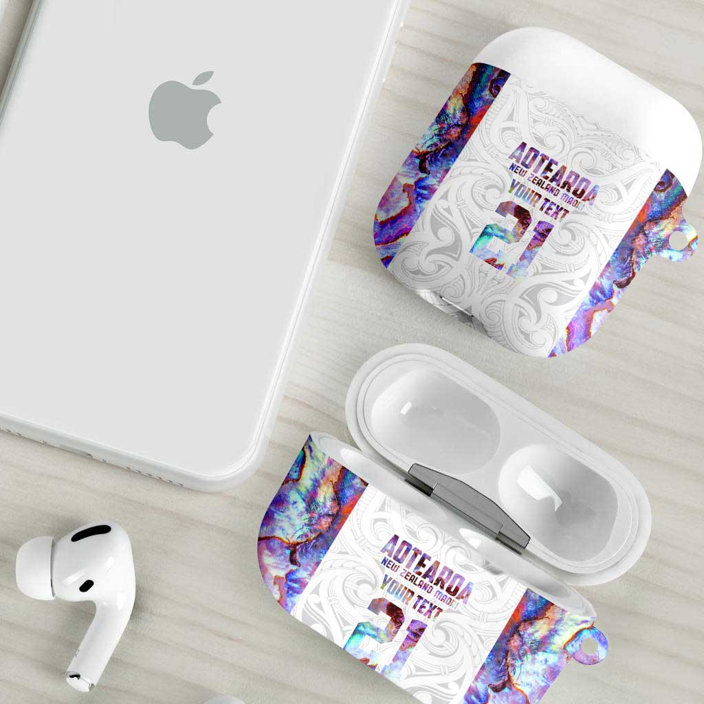 Custom New Zealand Aotearoa AirPods Case Pink Maori Paua Shell Indigenous LT9 - Polynesian Pride