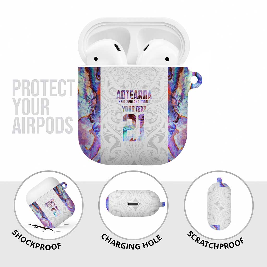 Custom New Zealand Aotearoa AirPods Case Pink Maori Paua Shell Indigenous LT9 - Polynesian Pride