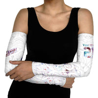 Custom New Zealand Aotearoa Arm Sleeves Pink Maori Paua Shell Indigenous - Polynesian Pride
