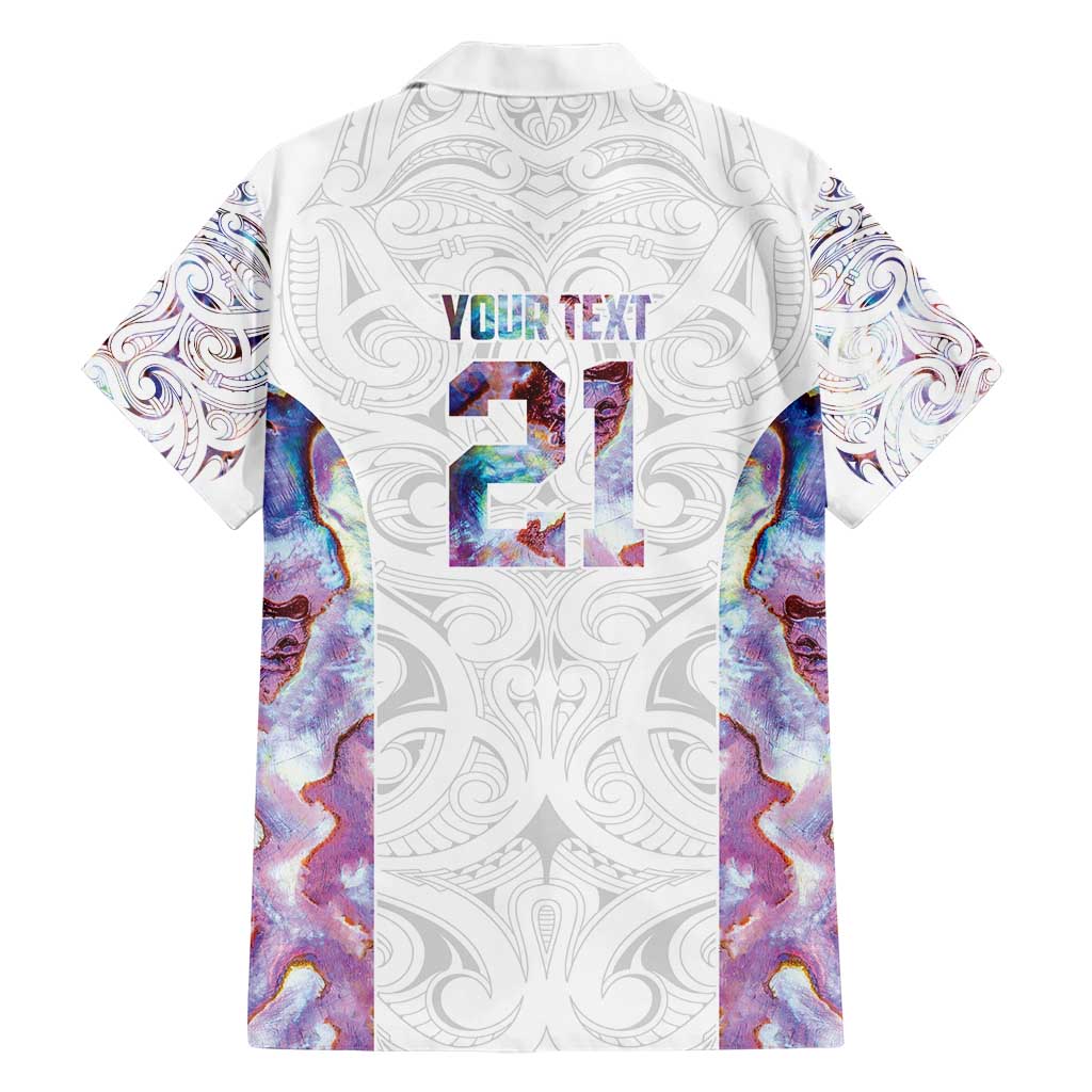 Custom New Zealand Aotearoa Family Matching Short Sleeve Bodycon Dress and Hawaiian Shirt Pink Maori Paua Shell Indigenous LT9 - Polynesian Pride