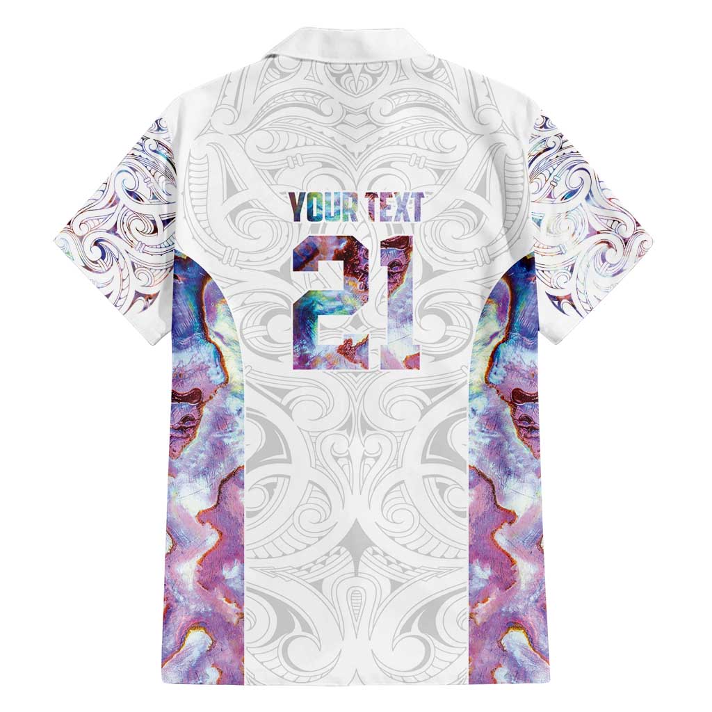 Custom New Zealand Aotearoa Family Matching Tank Maxi Dress and Hawaiian Shirt Pink Maori Paua Shell Indigenous LT9 - Polynesian Pride