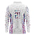 Custom New Zealand Aotearoa Long Sleeve Polo Shirt Pink Maori Paua Shell Indigenous - Polynesian Pride