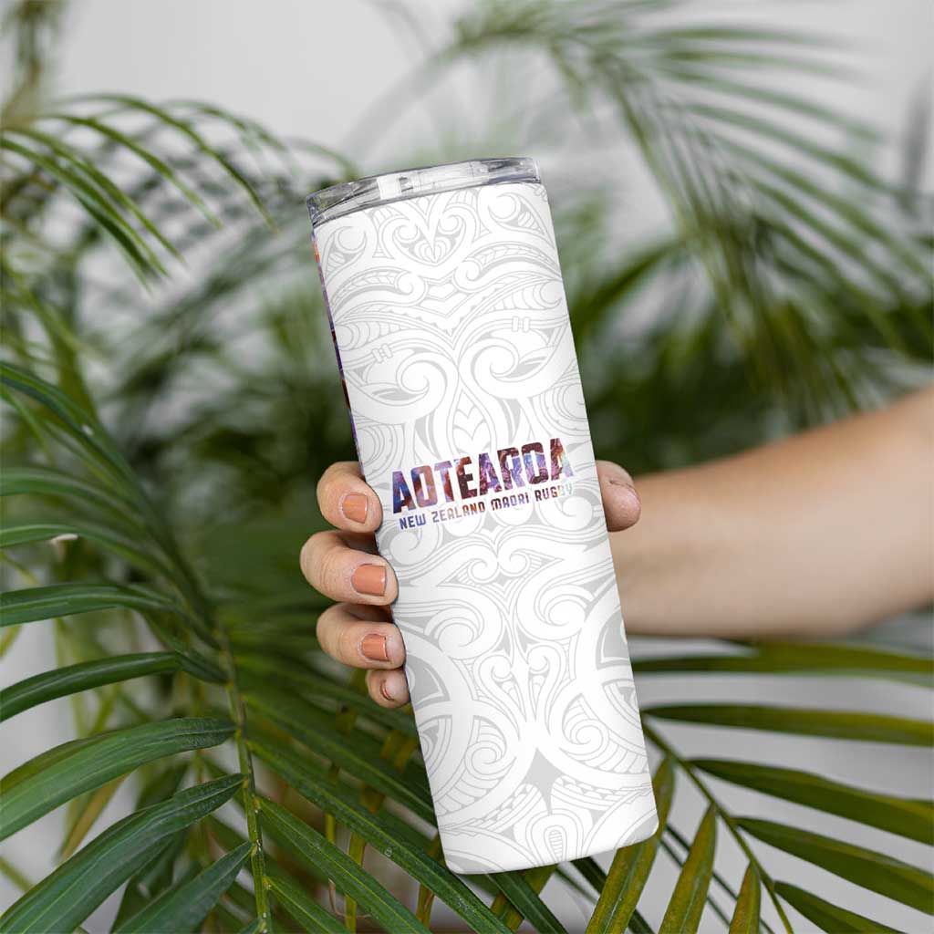Custom New Zealand Aotearoa Skinny Tumbler Pink Maori Paua Shell Indigenous - Polynesian Pride