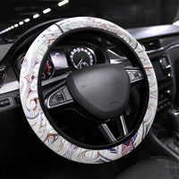 New Zealand Aotearoa Steering Wheel Cover Pink Maori Paua Shell Indigenous LT9 Universal Fit Pink - Polynesian Pride