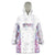 Custom New Zealand Aotearoa Wearable Blanket Hoodie Pink Maori Paua Shell Indigenous - Polynesian Pride