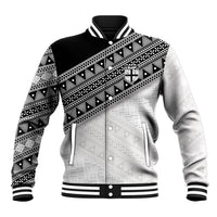 2026 Autumn Rugby Nations Fiji Custom Baseball Jacket Fijian Tapa Tribal Lauhala Inspired LT9 Unisex Black - Polynesian Pride