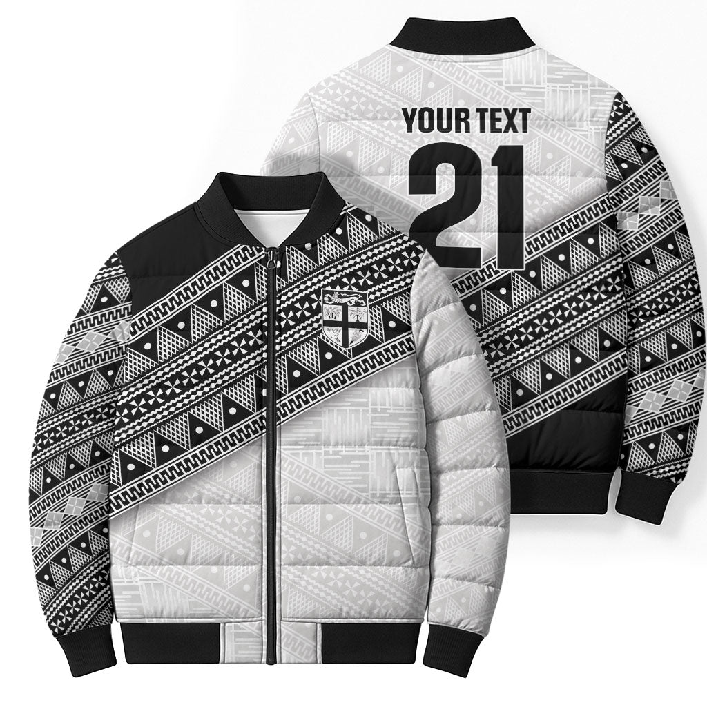 2026 Autumn Rugby Nations Fiji Custom Bomber Puffer Jacket Fijian Tapa Tribal Lauhala Inspired LT9 - Polynesian Pride