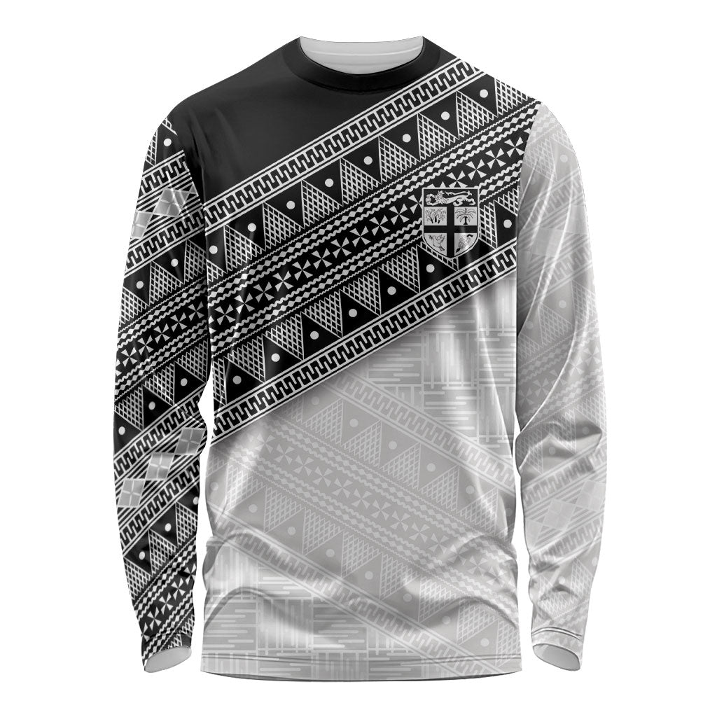 2026 Autumn Rugby Nations Fiji Custom Long Sleeve Shirt Fijian Tapa Tribal Lauhala Inspired