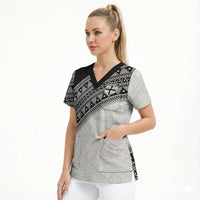 2026 Autumn Rugby Nations Fiji Custom Scrub Top Fijian Tapa Tribal Lauhala Inspired LT9 - Polynesian Pride