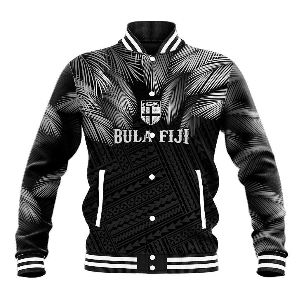 2026 Autumn Rugby Nations Fiji Custom Baseball Jacket Fijian Palm Leaf Tapa Tribal Inspired