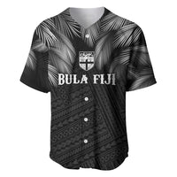 2026 Autumn Rugby Nations Fiji Custom Baseball Jersey Fijian Palm Leaf Tapa Tribal Inspired LT9 Black - Polynesian Pride