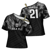 2026 Autumn Rugby Nations Fiji Custom Cross Shoulder Shirt Fijian Palm Leaf Tapa Tribal Inspired LT9 - Polynesian Pride