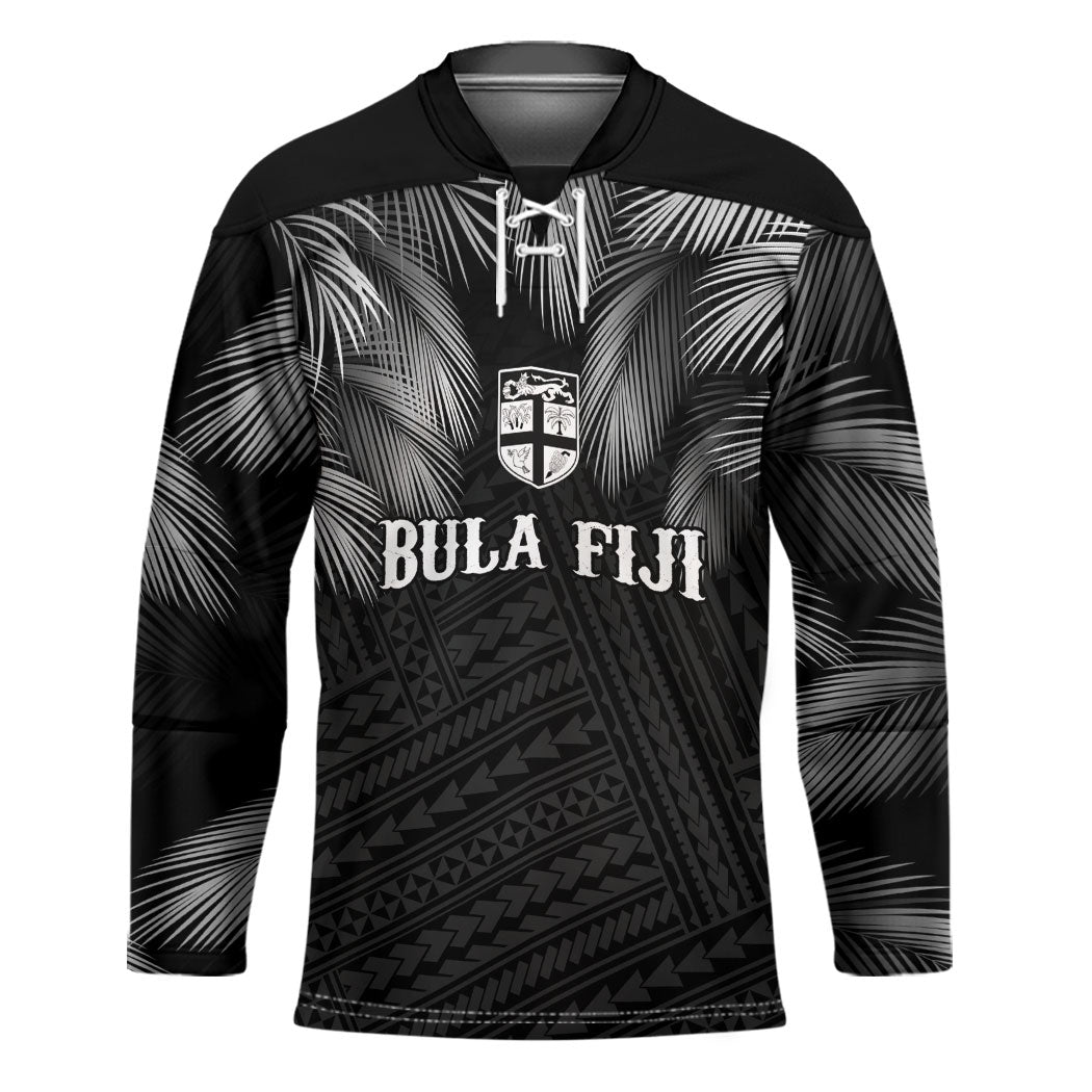 2026 Autumn Rugby Nations Fiji Custom Hockey Jersey Fijian Palm Leaf Tapa Tribal Inspired