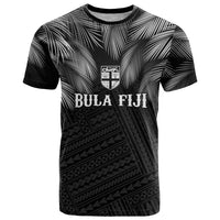 2026 Autumn Rugby Nations Fiji Custom T Shirt Fijian Palm Leaf Tapa Tribal Inspired LT9 Black - Polynesian Pride