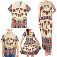 Papua Batik Motif Bird Of Paradise and Native Papuan Shield Family Matching Tank Maxi Dress and Hawaiian Shirt LT9 - Polynesian Pride