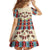 Papua Batik Motif Bird Of Paradise and Native Papuan Shield Kid Short Sleeve Dress LT9 - Polynesian Pride