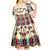 Papua Batik Motif Bird Of Paradise and Native Papuan Shield Kid Short Sleeve Dress LT9 - Polynesian Pride