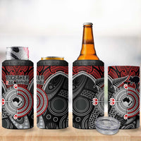 Aotearoa and Australia 4 in 1 Can Cooler Tumbler New Zealand Honour The Treaty Ake!Ake!Ake! LT9 - Polynesian Pride