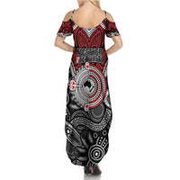 Aotearoa and Australia Family Matching Summer Maxi Dress and Hawaiian Shirt New Zealand Honour The Treaty Ake!Ake!Ake! LT9 - Polynesian Pride
