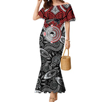 Aotearoa and Australia Mermaid Dress New Zealand Honour The Treaty Ake!Ake!Ake! LT9 Women Red - Polynesian Pride