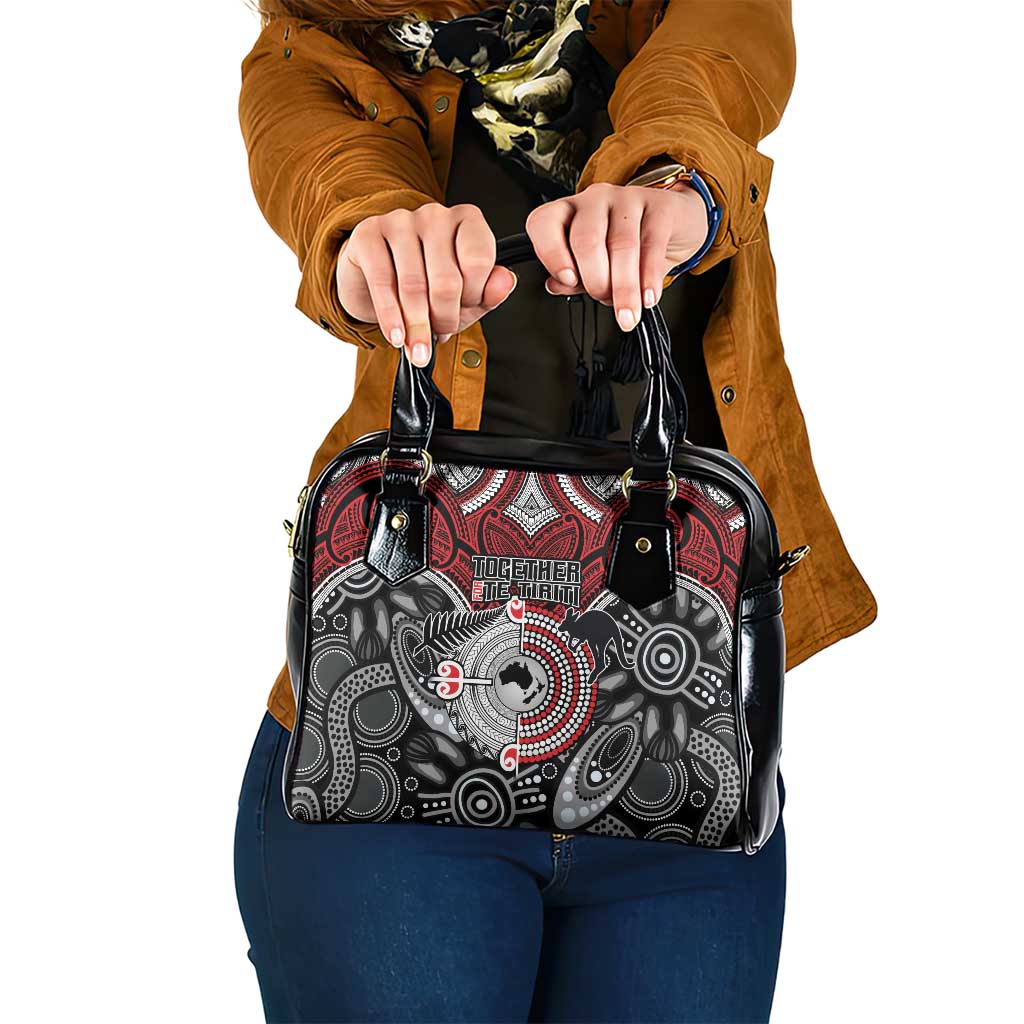 Aotearoa and Australia Shoulder Handbag New Zealand Honour The Treaty Ake!Ake!Ake!