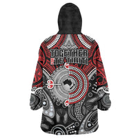 Aotearoa and Australia Wearable Blanket Hoodie New Zealand Honour The Treaty Ake!Ake!Ake! LT9 - Polynesian Pride