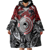 Aotearoa and Australia Wearable Blanket Hoodie New Zealand Honour The Treaty Ake!Ake!Ake! LT9 - Polynesian Pride