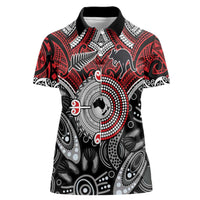 Aotearoa and Australia Women Polo Shirt New Zealand Honour The Treaty Ake!Ake!Ake! LT9 Female Red - Polynesian Pride