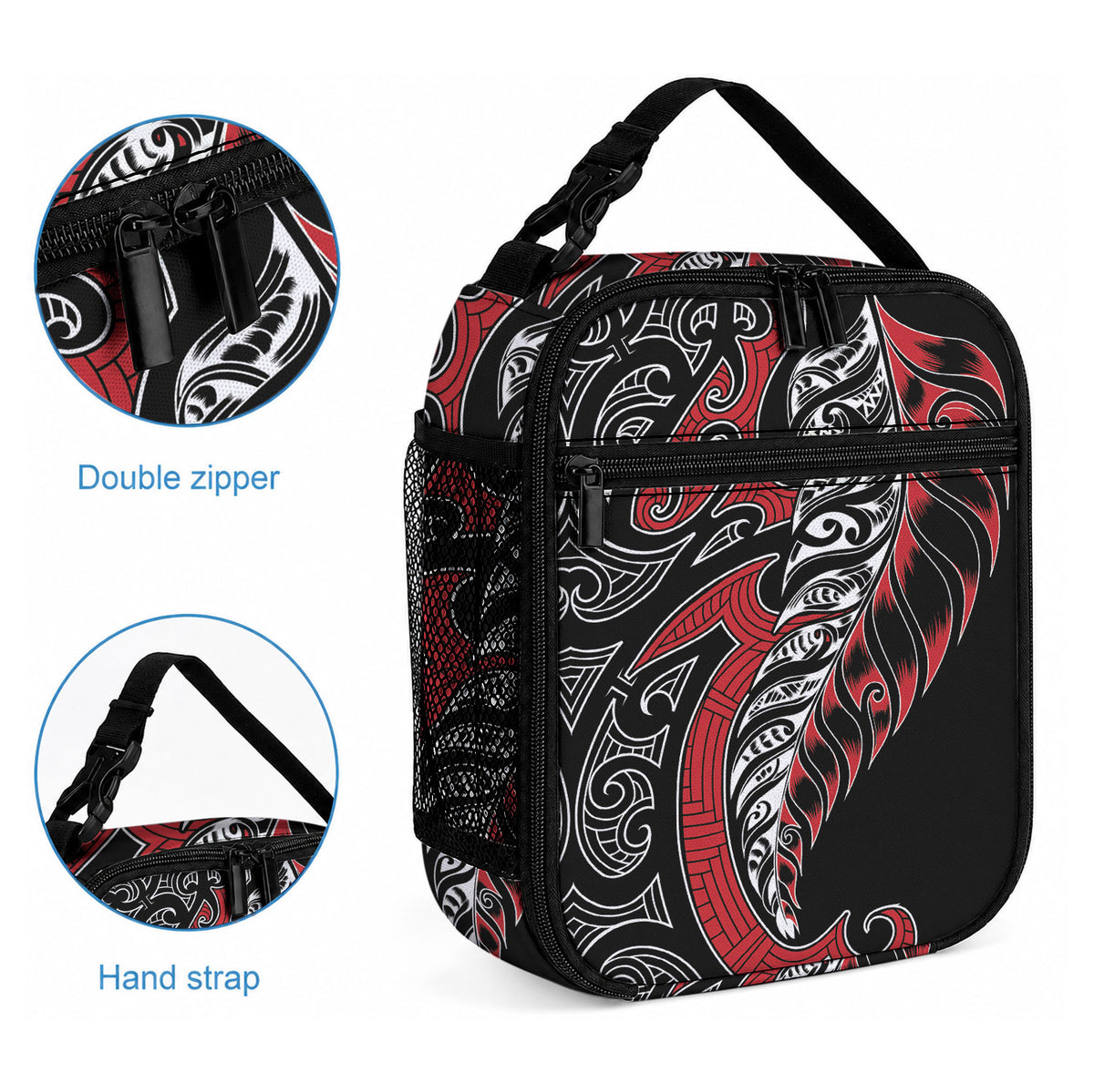 Koru Fern New Zealand Lunch Bag Maori Tribal Pattern LT9 - Polynesian Pride