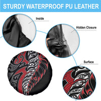 Koru Fern New Zealand Spare Tire Cover Maori Tribal Pattern