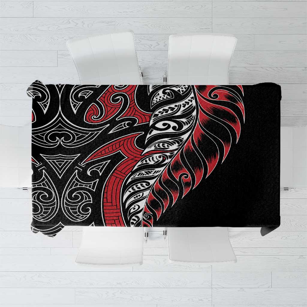 Koru Fern New Zealand Tablecloth Maori Tribal Pattern LT9 Red - Polynesian Pride