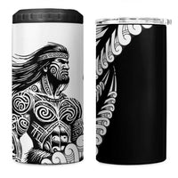 Koru Fern New Zealand Maori Tribal Warrior 4 in 1 Can Cooler Tumbler LT9 One Size: 16 oz Black - Polynesian Pride