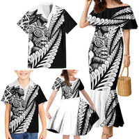 Koru Fern New Zealand Maori Tribal Warrior Family Matching Mermaid Dress and Hawaiian Shirt LT9 - Polynesian Pride