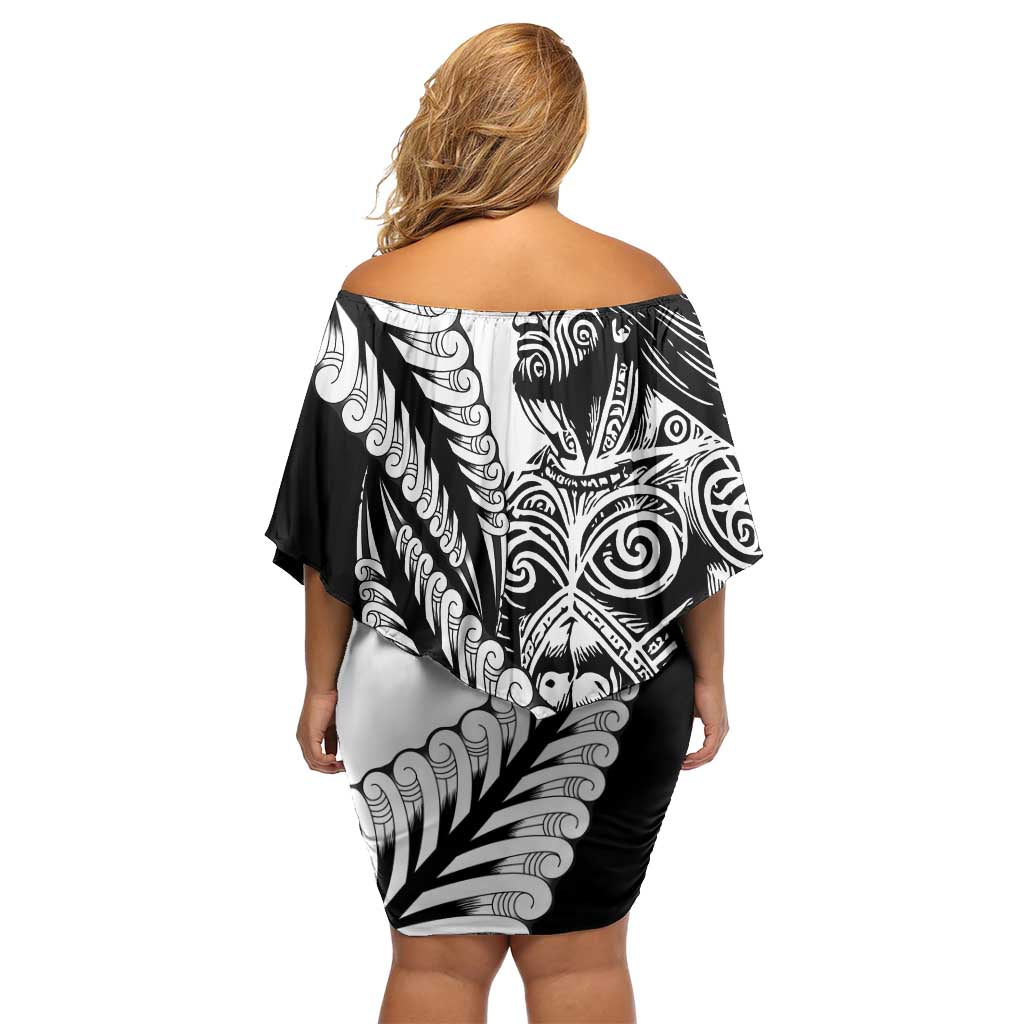 Koru Fern New Zealand Maori Tribal Warrior Family Matching Off Shoulder Short Dress and Hawaiian Shirt LT9 - Polynesian Pride