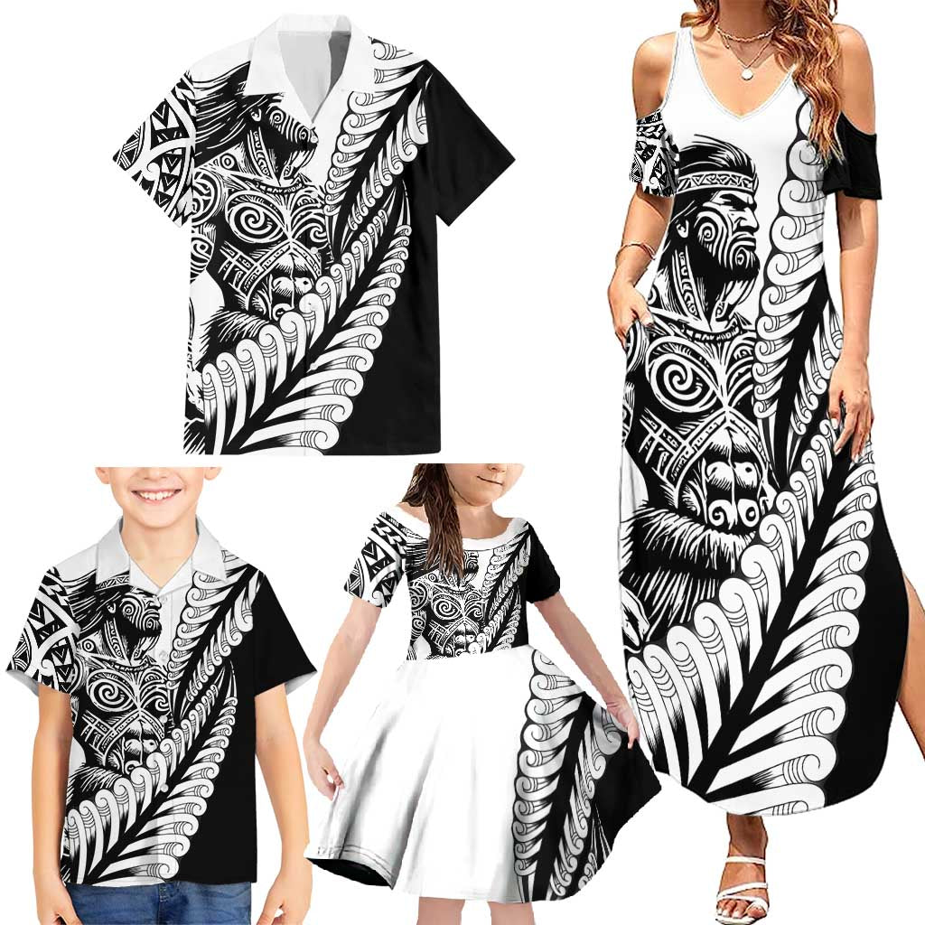 Koru Fern New Zealand Maori Tribal Warrior Family Matching Summer Maxi Dress and Hawaiian Shirt LT9 - Polynesian Pride
