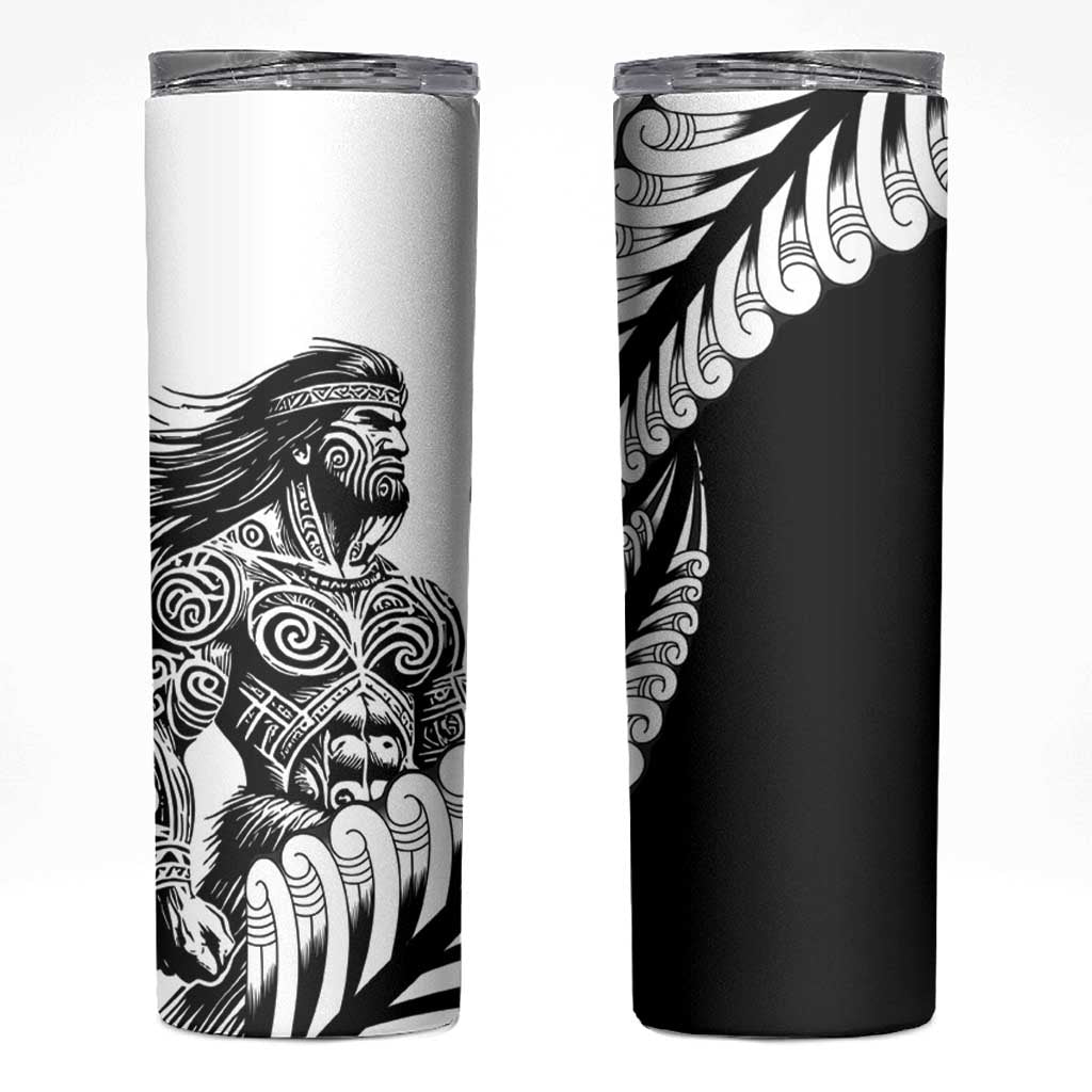 Koru Fern New Zealand Maori Tribal Warrior Skinny Tumbler LT9 Black - Polynesian Pride