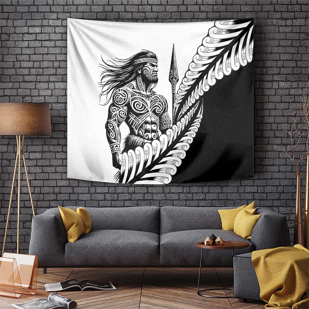 Koru Fern New Zealand Maori Tribal Warrior Tapestry LT9 Black - Polynesian Pride