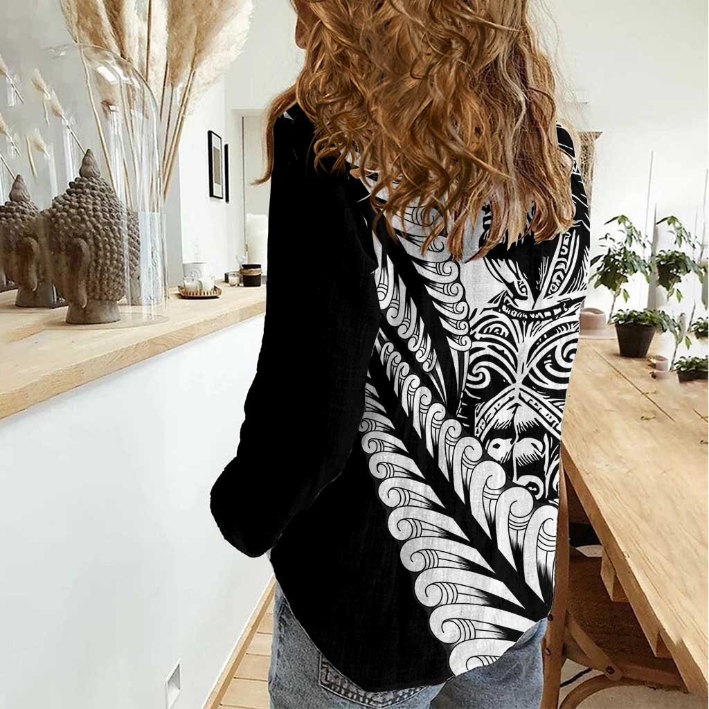 Koru Fern New Zealand Maori Tribal Warrior Women Casual Shirt LT9 - Polynesian Pride