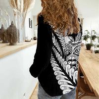Koru Fern New Zealand Maori Tribal Warrior Women Casual Shirt LT9 - Polynesian Pride