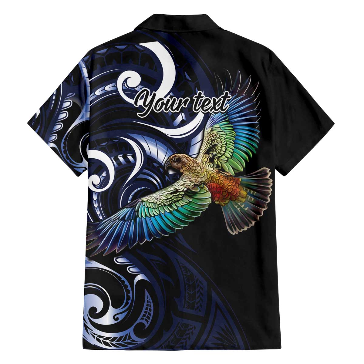 New Zealand Kea Bird Personalised Family Matching Off The Shoulder Long Sleeve Dress and Hawaiian Shirt Maori Tribal Koru Art LT9 - Polynesian Pride