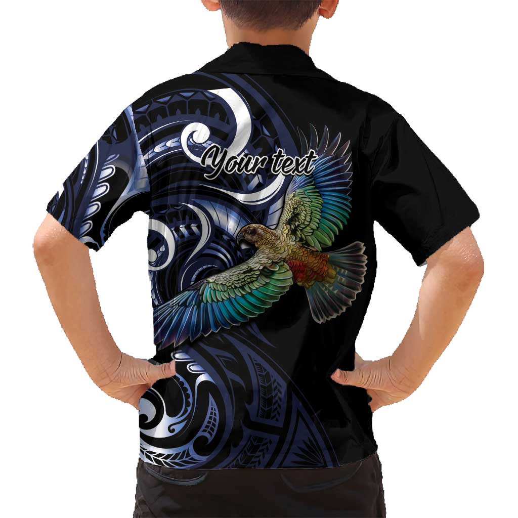 New Zealand Kea Bird Personalised Family Matching Summer Maxi Dress and Hawaiian Shirt Maori Tribal Koru Art LT9 - Polynesian Pride