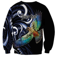 New Zealand Kea Bird Personalised Sweatshirt Maori Tribal Koru Art