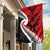 Silver Fern Koru Swirls with Maori Ta Moko Garden Flag